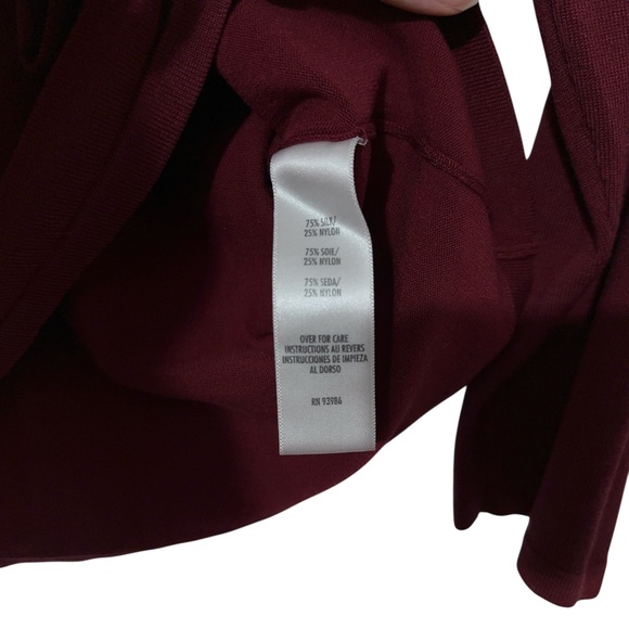 Petite Sophisticate Womens Silk Blend Knit Top with Tie Bow at Neck Office Work - Picture 4 of 5